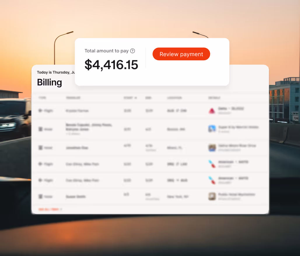 Engine billing report screenshot